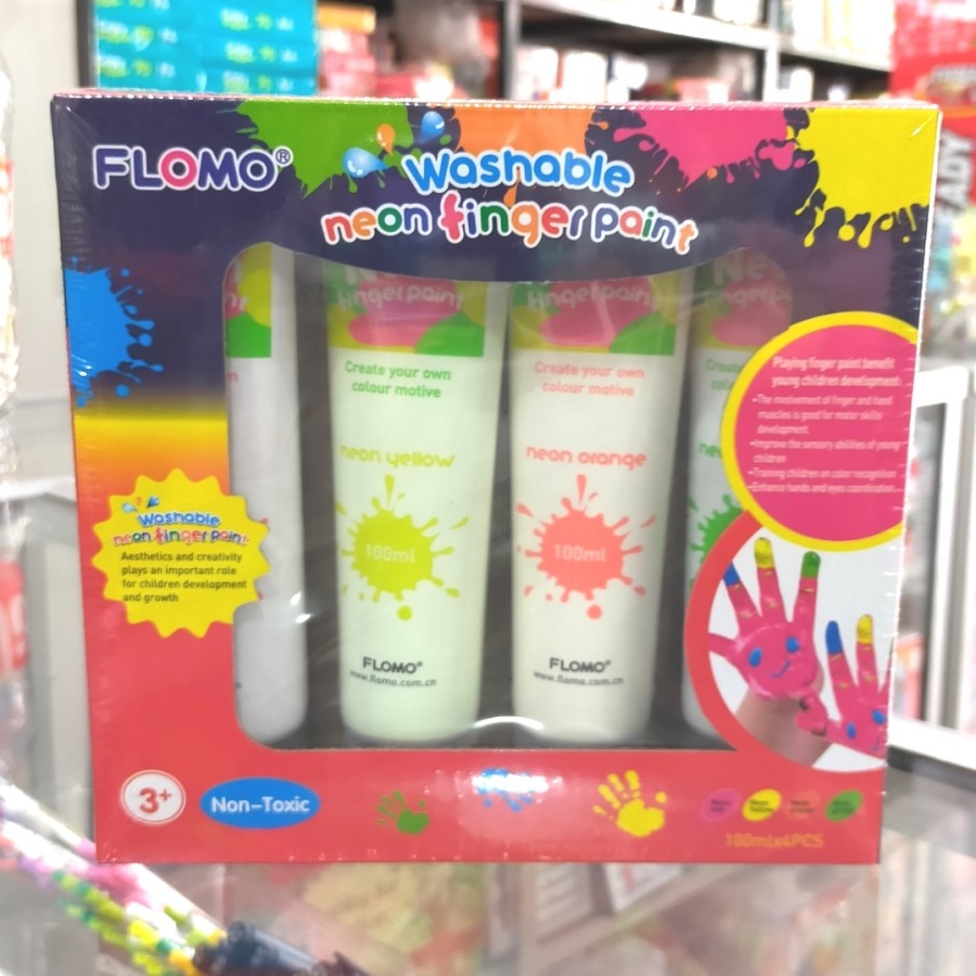 Washable Neon Finger Paint Flomo