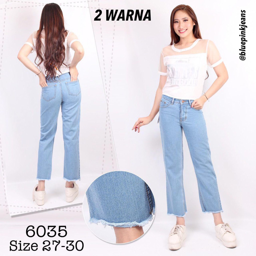  27 30 Boyfriend Kulot  Rawis High Waist Jeans  Wanita 