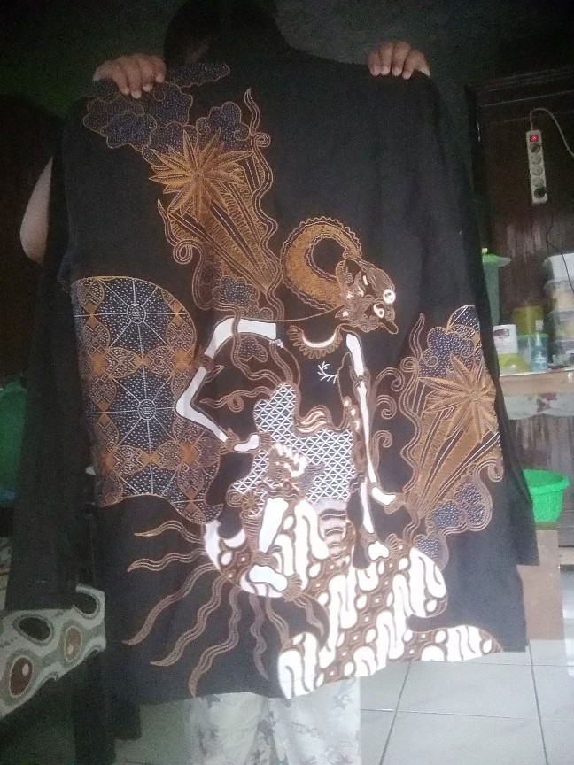 Batik Pria Wayang Mabur Full Furing Katun Halus Sragenan Ori Solo