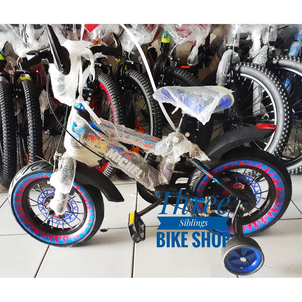 SEPEDA ANAK MICHEL12 INCH BAN JUMBO WARNA BIRU