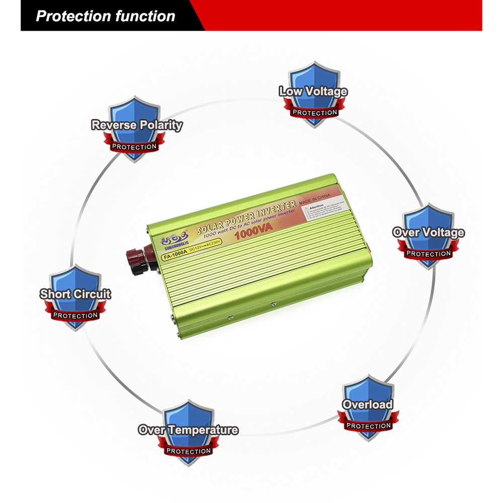 Solar Car Power Inverter DC 12V to AC 230V 1000W