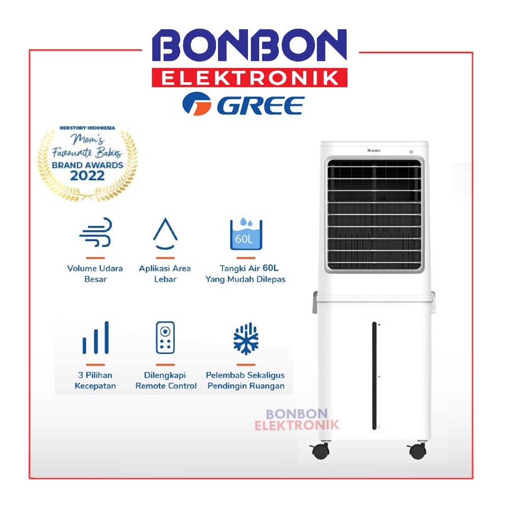 GREE Air Cooler 60L GCA-ACOOL 60 Penyejuk Udara ACOOL60 Touchscreen