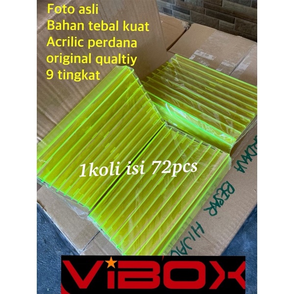 VIBOX ACRILIC PERDANA 9 TINGKAT PASTI ORIGINAL ADA SEKATAN DI SETIAP TINGKAT BAHAN ASLI 100%