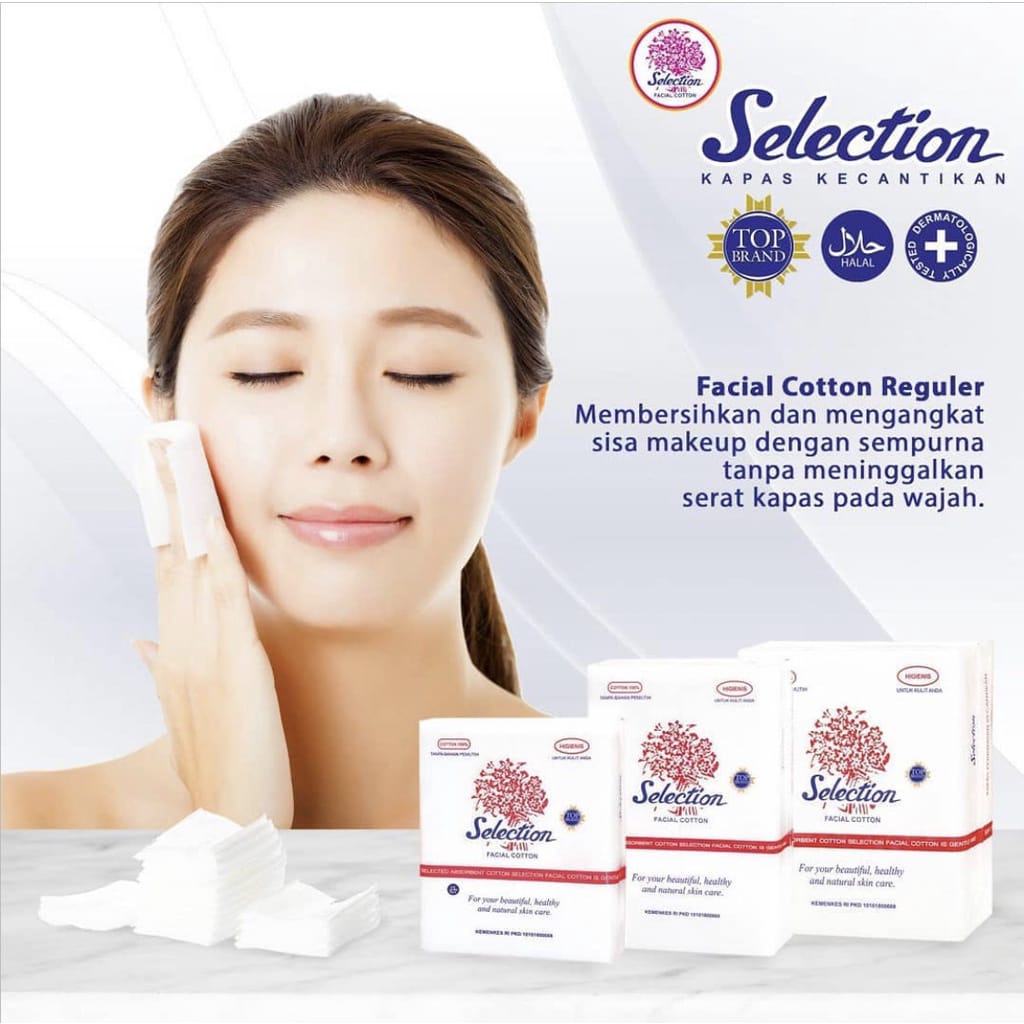 Kapas Selection Facial Cotton (35gr / 50gr / 75gr) / Round Oval Bulat / Special Tipis / Special Tebal / Cotton Bud