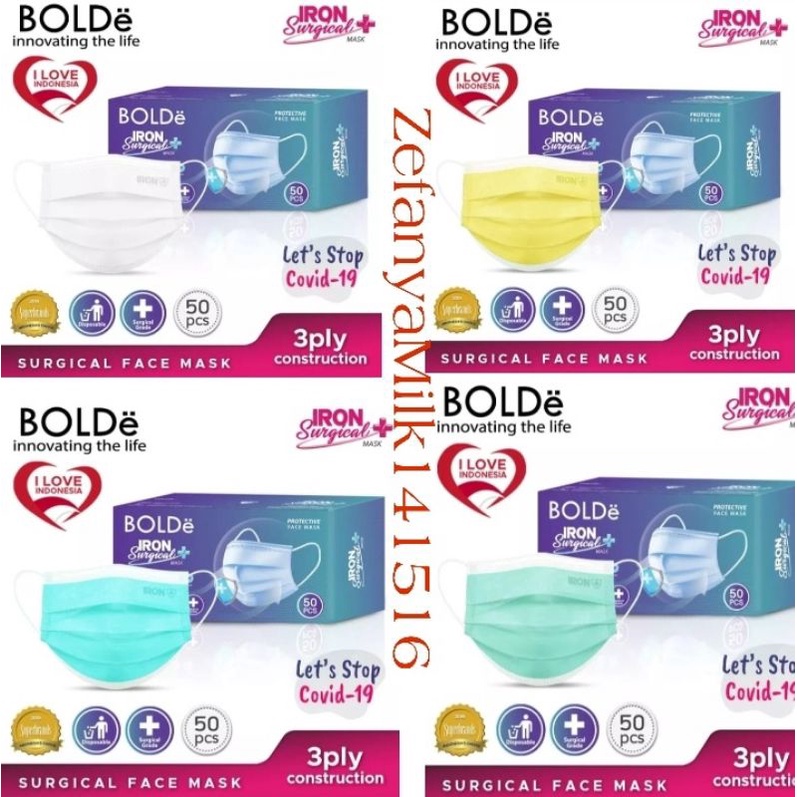 Masker Bolde 3Ply 50PCS 50 PCS/MASKER BOLDE 3PLAY 50PCS/masker bolde 3ply 50pcs