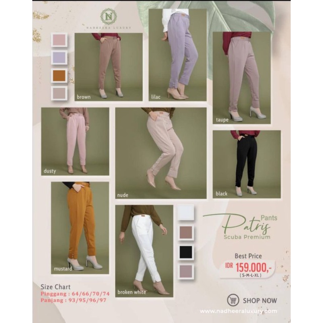 PATRIS PANTS by Nadheera Luxury [ NEW - Nadheera Pants Series ] Celana Nadheera Luxury