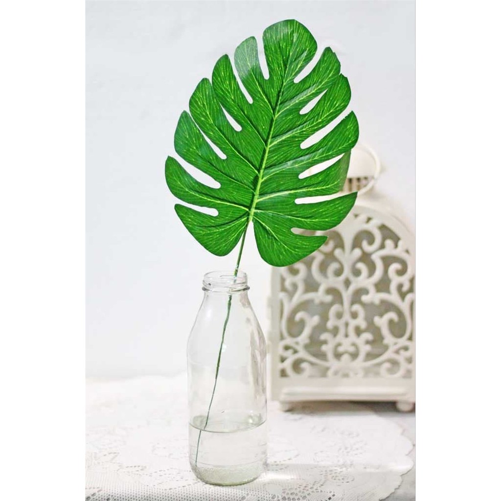 Daun Mostera artificial | Daun Monstera palsu kecil Cocok melengkapi Hijang Segi