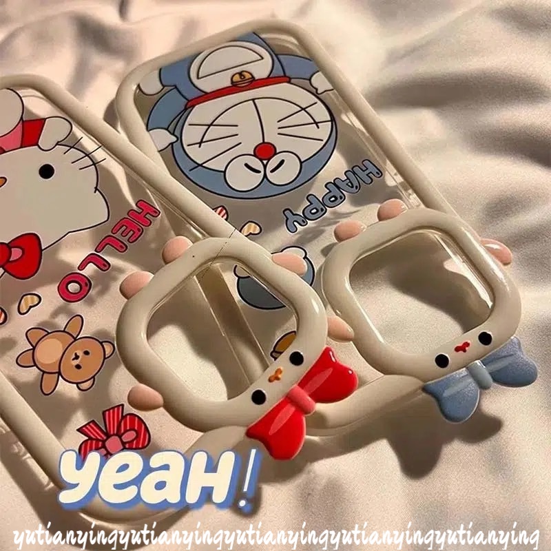 Soft Case Desain Kartun Hello Kitty Doraemon 3D Untuk IPhone 13 12 11 14 Pro MAX 6 6S 7 8 14 Plus XR XS MAX X SE