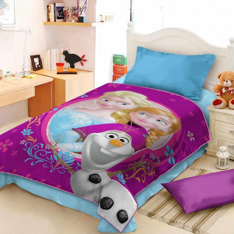 Terkini Selimut Rosanna Sutra Panel  Motif Cartoon Girl Series  Hello Kitty Minnie Sofia Tiger