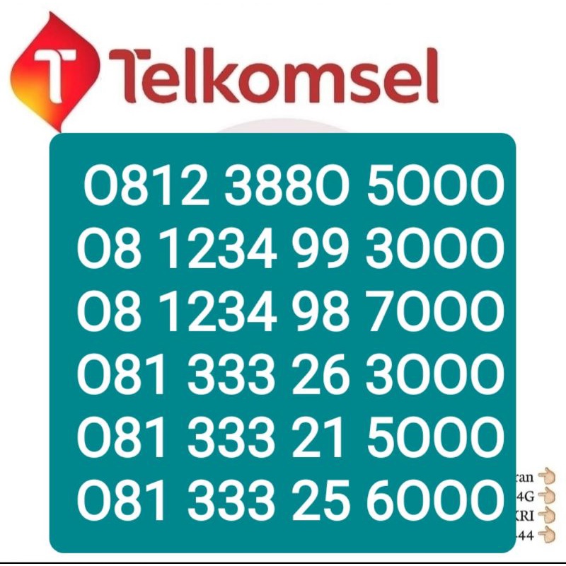 NOMOR CANTIK SIMPATI TRIPLE 000,1000,2000,3000,5000,6000,7000,8000,9000