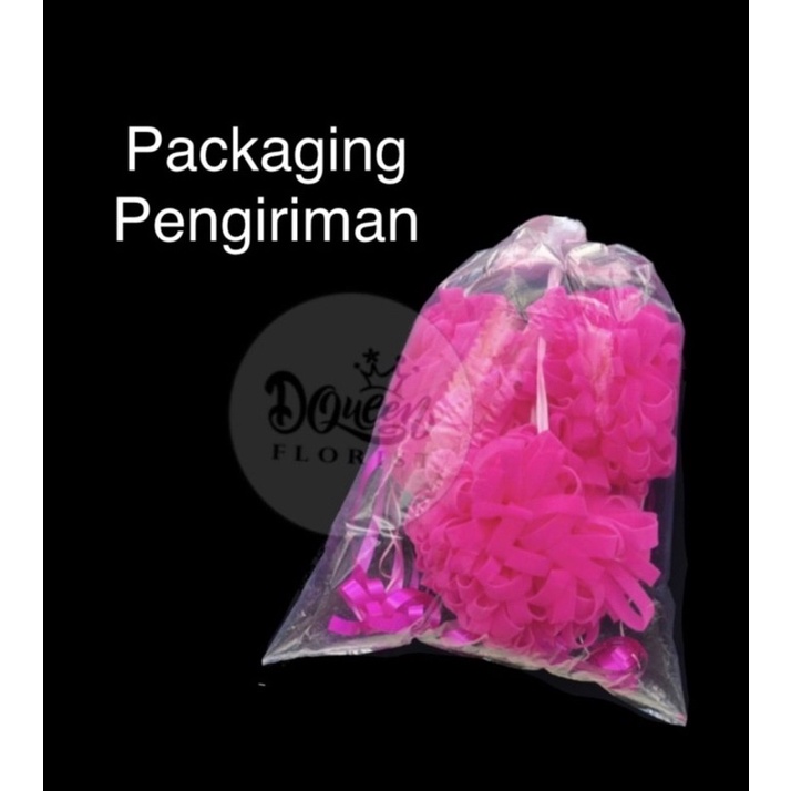 DQueen Florist Pita Peresmian Lucky Day Pom Pom Acara Grand Opening Potong Pita Gedung Kantor Custom Warna Dan Ukuran