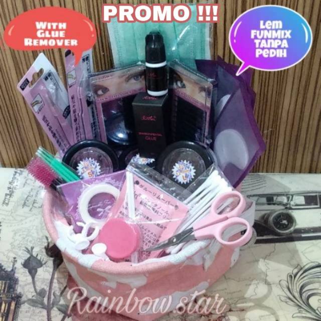 Paket Eyelash Extension / Paket FUNMIX Tanpa Pedih Dengan Remover