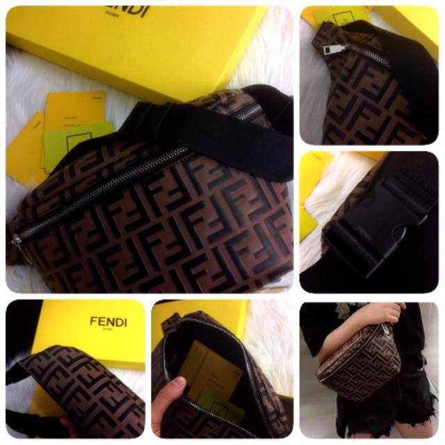 #FD-6002 New Arrival FENDI~ROMA
FF Embossed Leather BumBag SS18