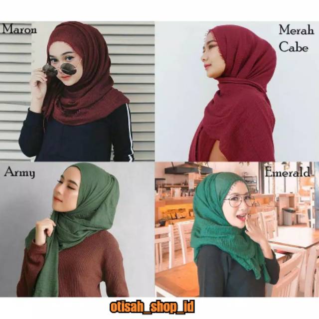 PASHMINA CRINKLE SHAWL JILBAB CRINKLE SHAWL IMPORT KERUDUNG CRINKLE SHAWL IMPORT