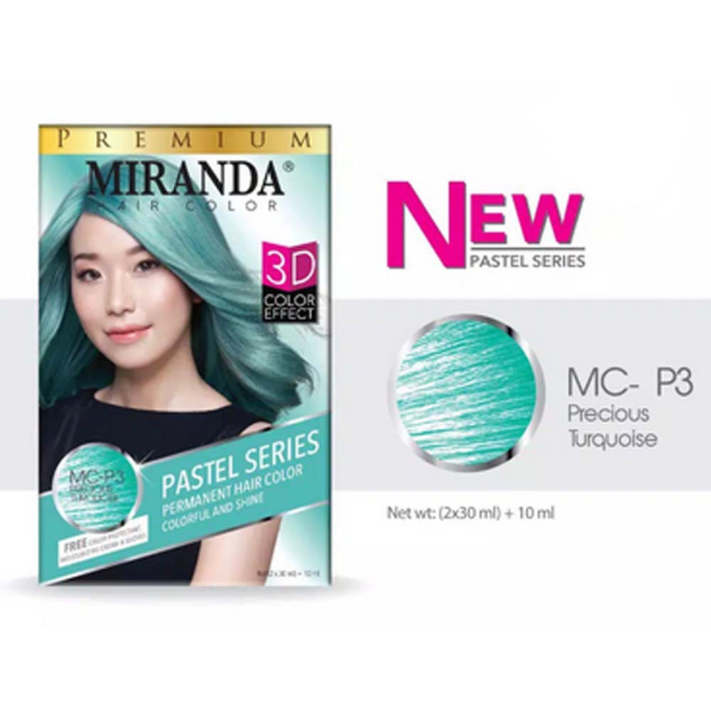 MIRANDA PASTEL SERIES MC-P3 TORQUISE hair color pewarna cat rambut natural