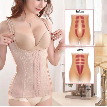 Body Shaper Korset Pelangsing Perut wanita Import Real Pict Korset Vesh Shape Up