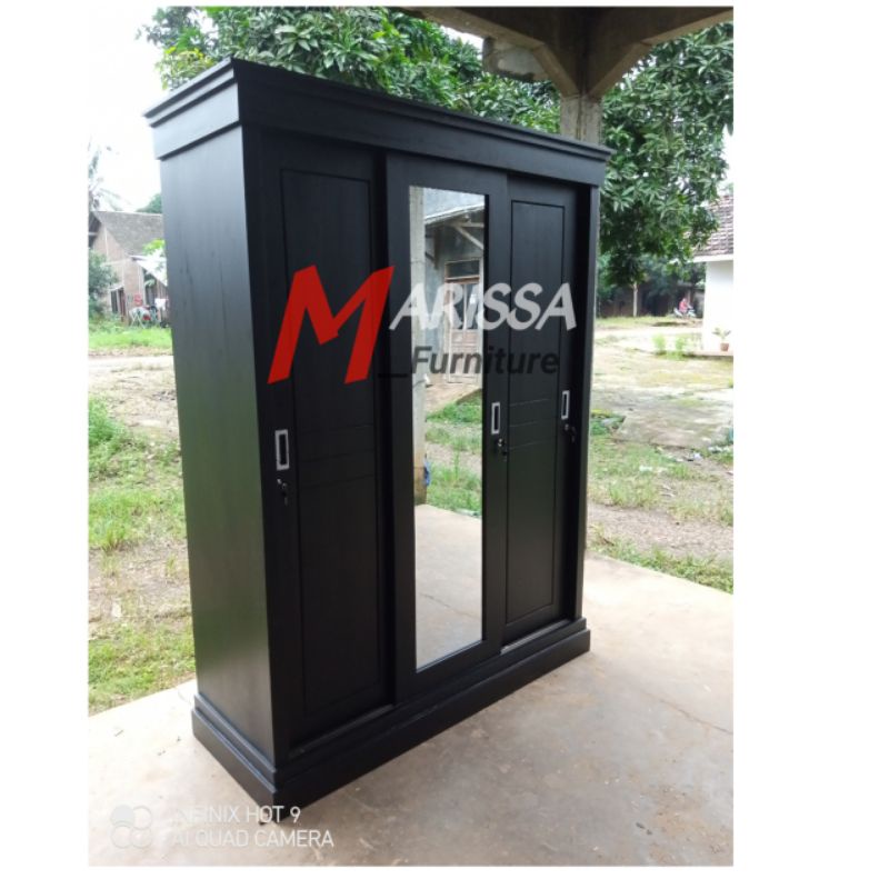 LEMARI MINIMALIS SLIDING/ LEMARI JATI JEPARA/ LEMARI MURAH