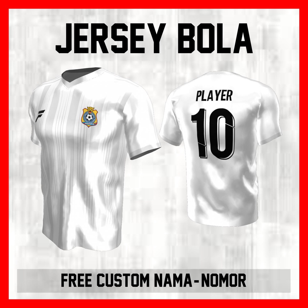 Kaos Bola Jersey Kongo Timnas Negara Garis Bahu Baju Custom Nama dan Nomor Punggung - 226