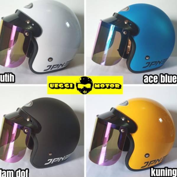 Helm jpn bogo kaca datar / Jpn retro original F23J