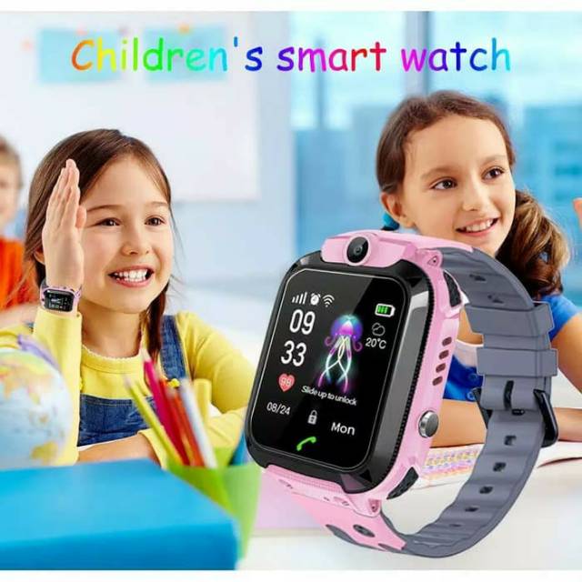 Q15  [Ready stock] smart watch Tahan air jam tangan pintar anak-anak, layar sentuh telepon GPS/SOS