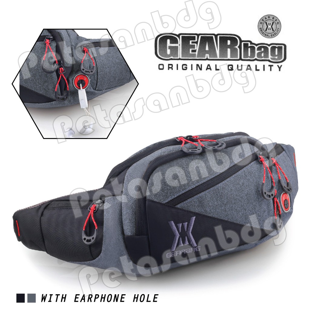 PTS -Tas Waistbag Gear Bag X - Guardian .PTS Kanvas Waistbag WITH EARPHONE HOLE - 13078