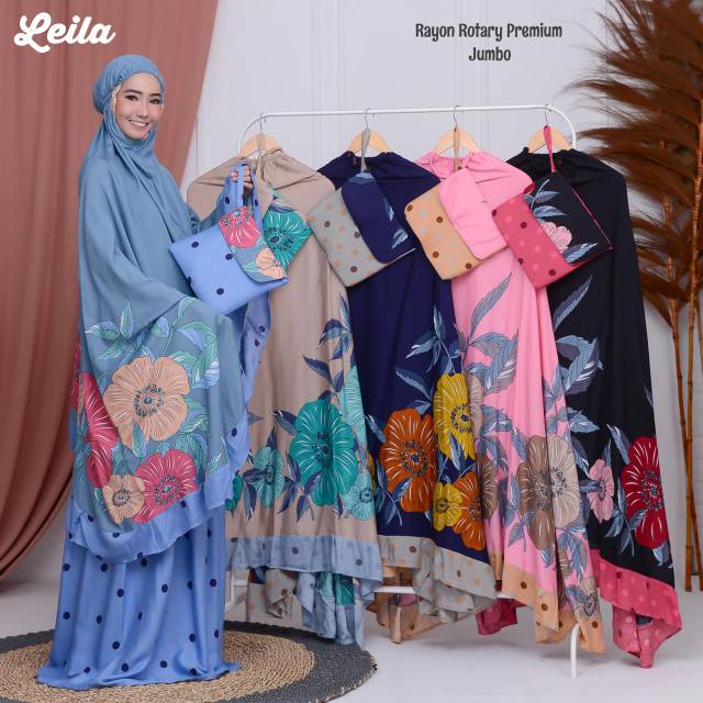 GROSIR MUKENA LEILA RAYON ROTARY PREMIUM