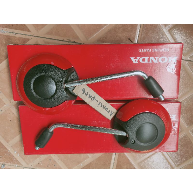 Kaca spion set kanan kiri Honda scoopy esp donat ring 12 2017-2019 original merah cabe