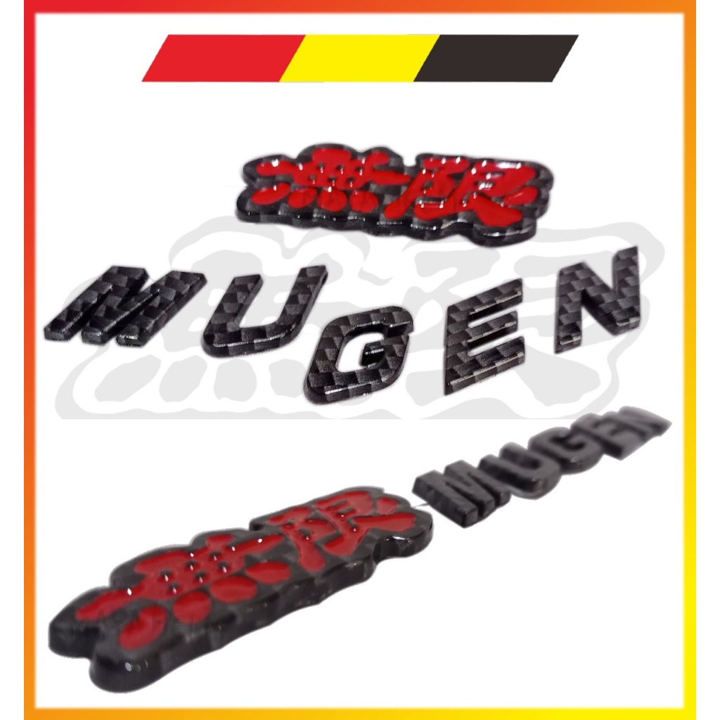 Jual Emblem Logo Mobil Honda Mugen Carbon Merah Shopee Indonesia