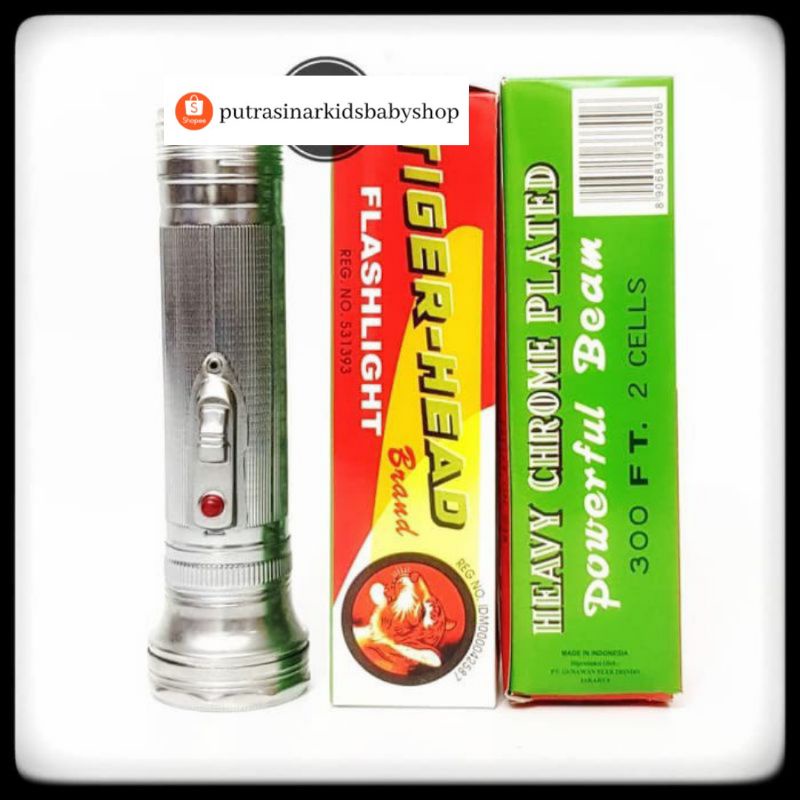 [X] SENTER TIGER HEAD JADUL KLASIK FT 300 BATU BATERAI BESAR SENTER VINTAGE MURAH