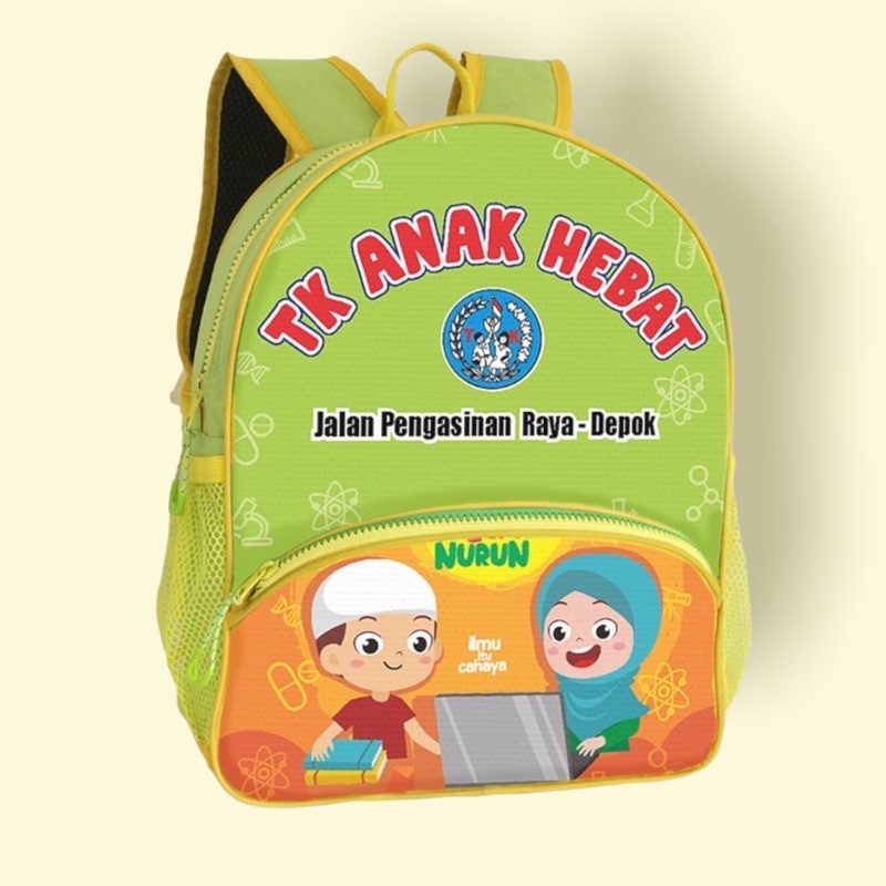 

Tas Anak Custom - Tas Anak PAUD/TK Tema Sekolah Muslim 02 [KidBags Kantong] - 1 HARI JADI