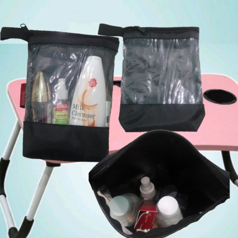 Tas Kosmetik Travel Transparan / PouchKosmetik/ Tas Make up Pouch Transparan