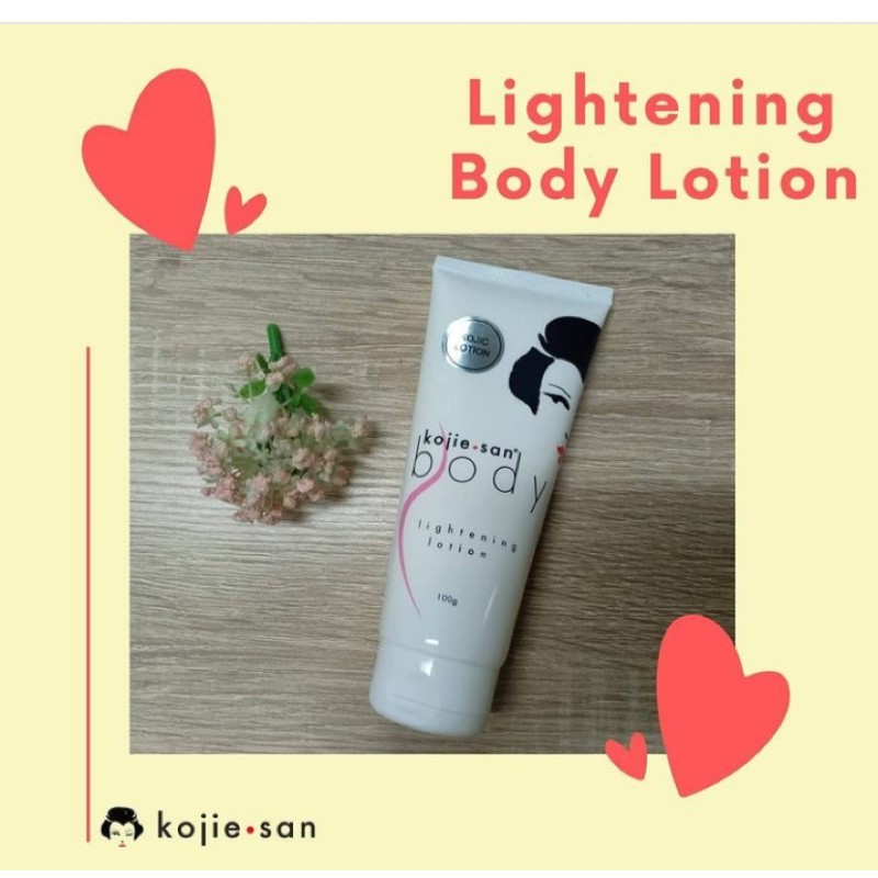 `ღ´ PHINKL `ღ´ 𝓴𝓸𝓳𝓲𝓮 𝓼𝓪𝓷 kojie san body lightening lotion (100gr) VIRAL pencerah tubuh pemutih instan lembut