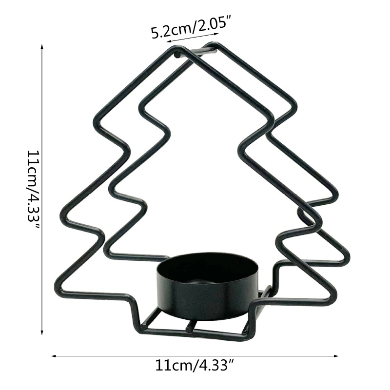 Holder Lilin Bahan Besi Tempa Untuk Ornamen Pohon Natal