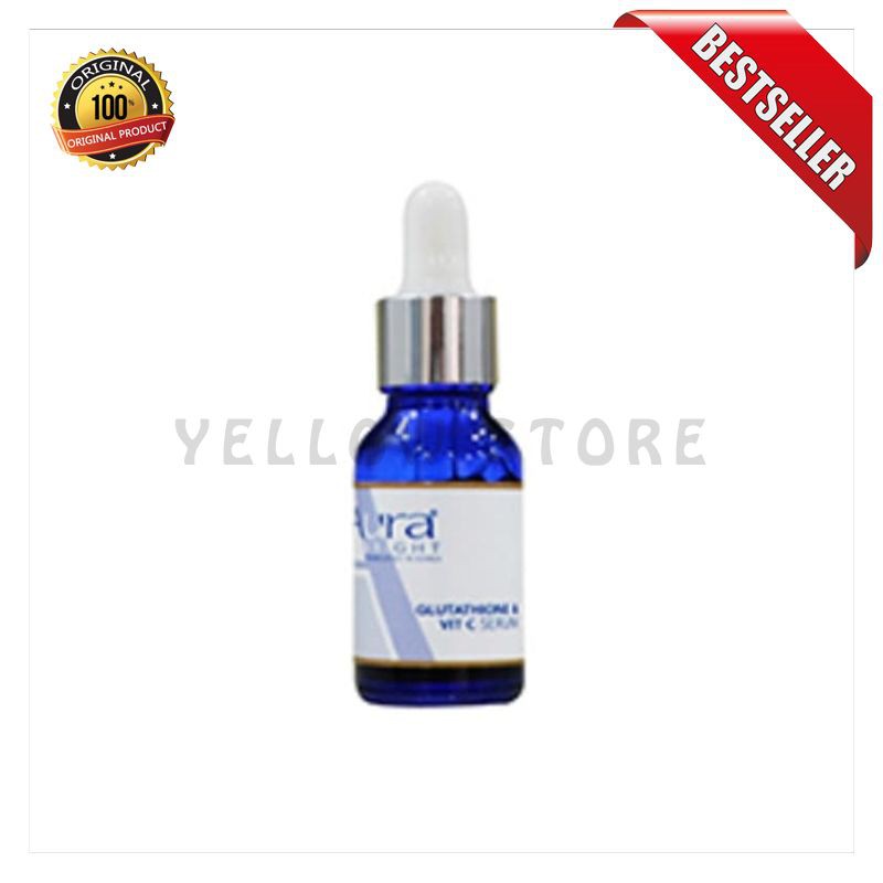 AURA BRIGHT GLUTHATHIONE N VIT C SERUM - SERUM VIT C WAJAH AURA BRIGHT [YELLOW STORE]