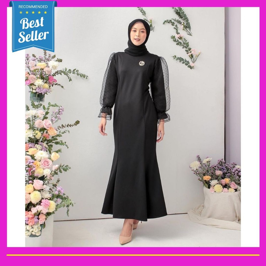 Gamis Pesta Muslimah Davea Dress Muslim Baju Kondangan Kekinian Bridesmaid Formal Wisuda Dres Wanita