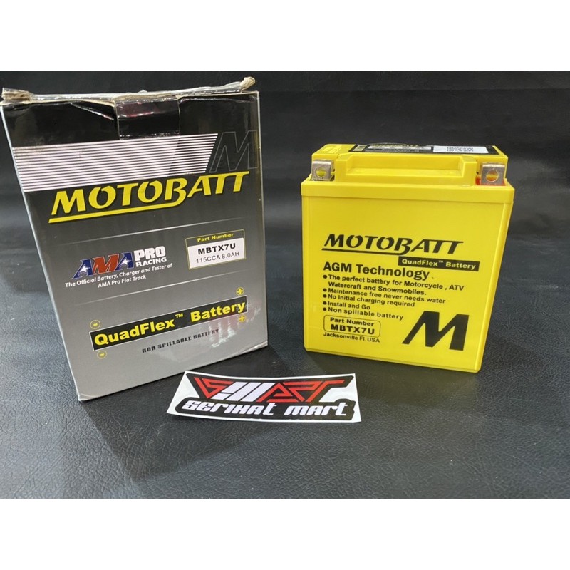 Jual BATERAI MOTOBATT MBTX7U / BATERAI KLX 150 / BATERAI R25 | Shopee
