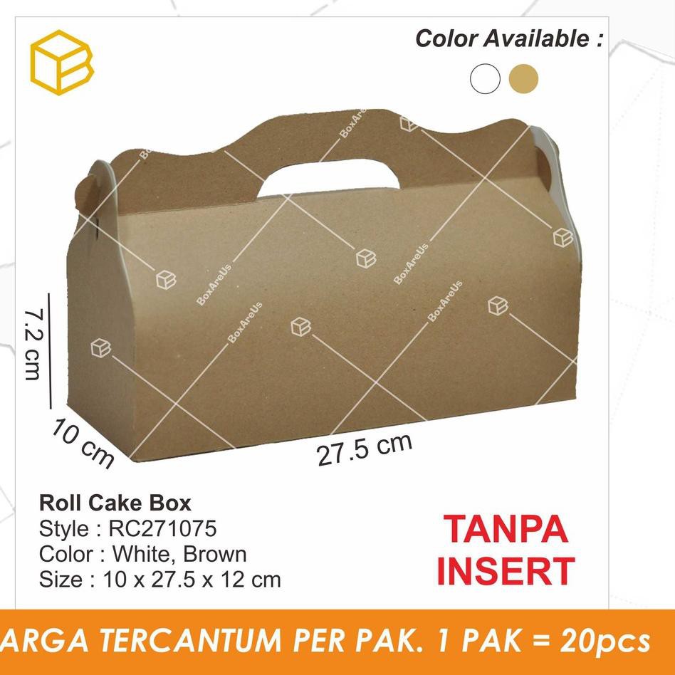 

❤️ JK RC TANPA Alas- Rollcake box /Packaging/ dus kue/ kotak kue (20pc) Bestseller✅