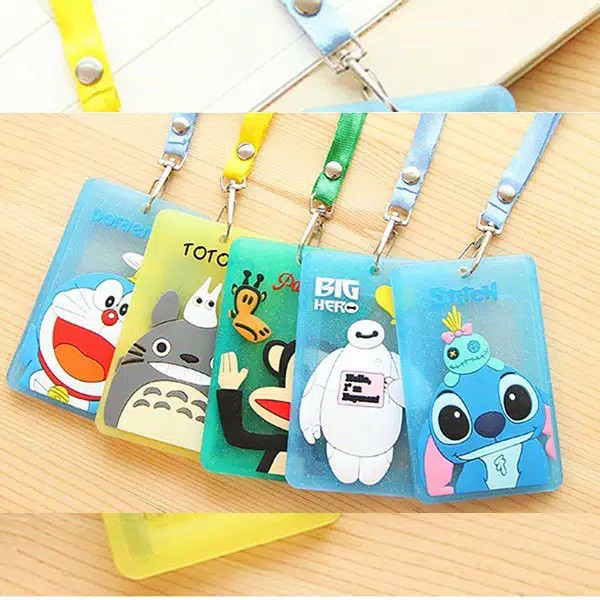 

Gantungan Kartu ID Name Card Silikon Karakter Name tag Holder Lucu