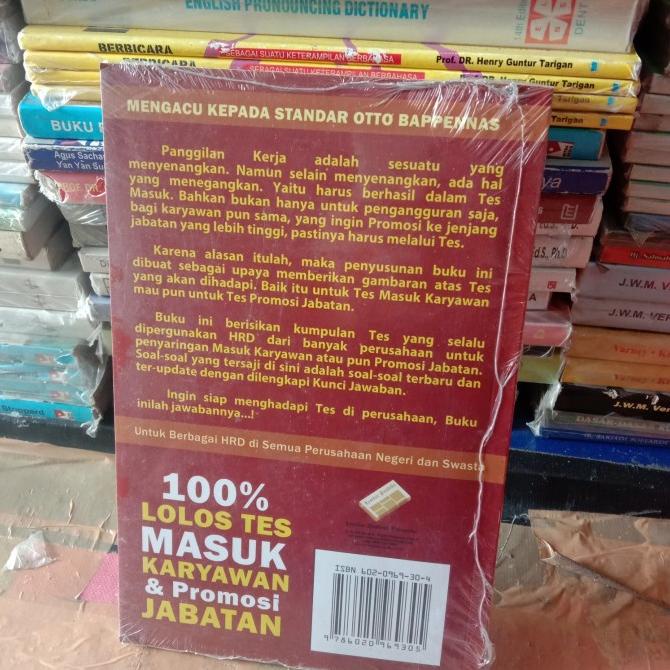 

cod BUKU 100% LOLOS TES MASUK KARYAWAN & PROMOSI JABATAN laris