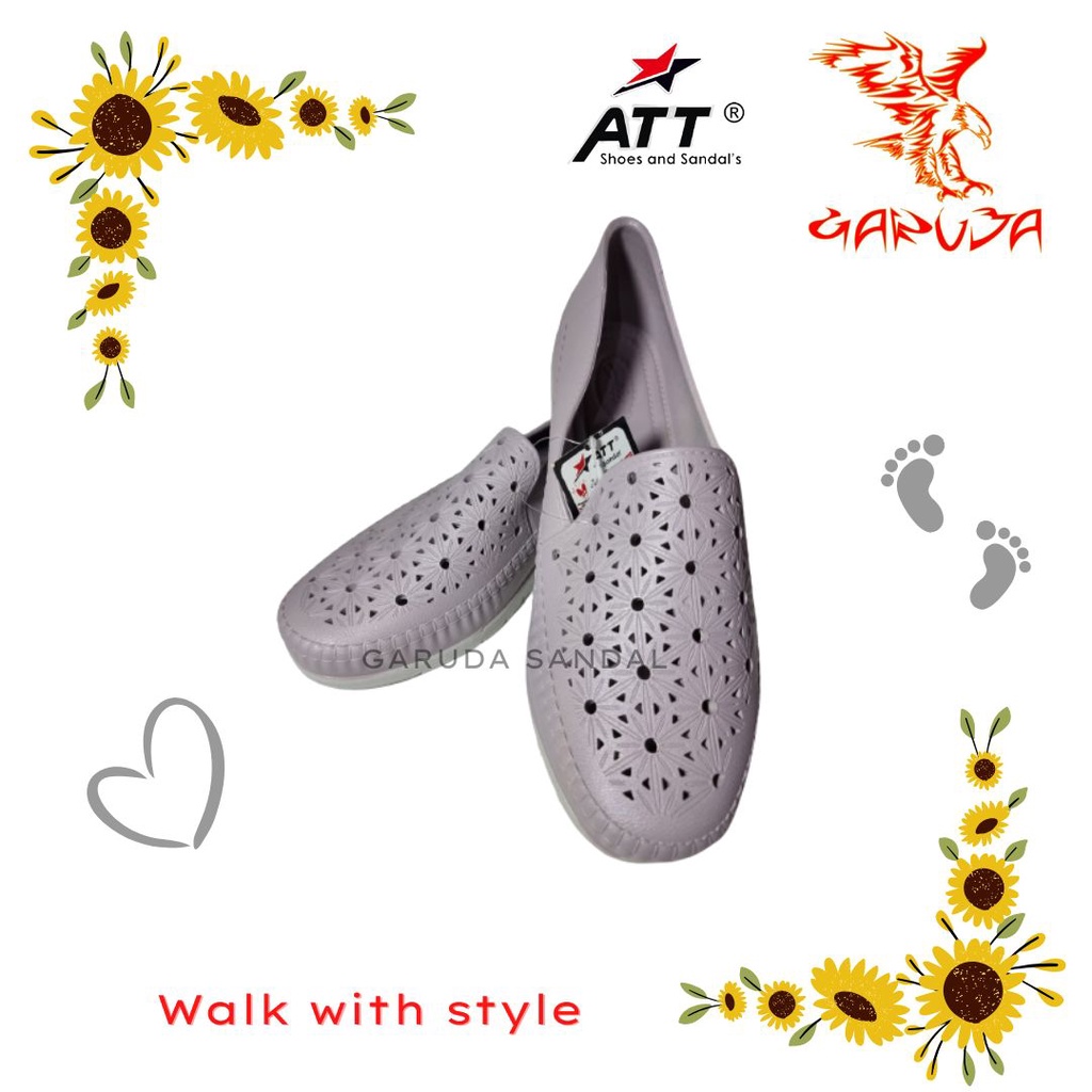 Sepatu karet wanita formal slip on ATT art SLN 495