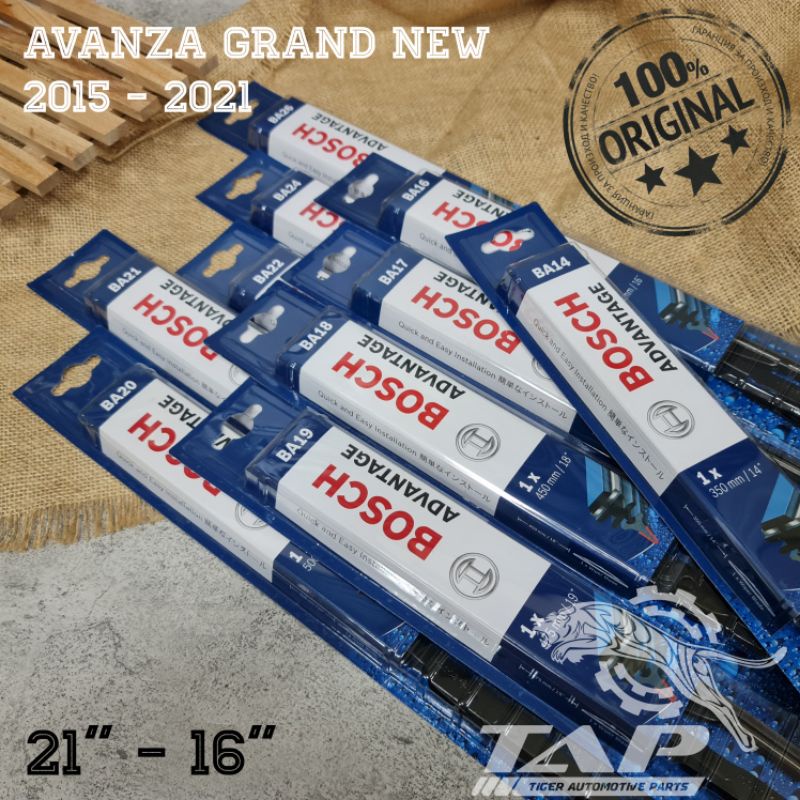 WIPER BLADE MOBIL AVANZA / XENIA GRAND NEW BOSCH ADVANTAGE 21&quot; - 16&quot; ORIGINAL