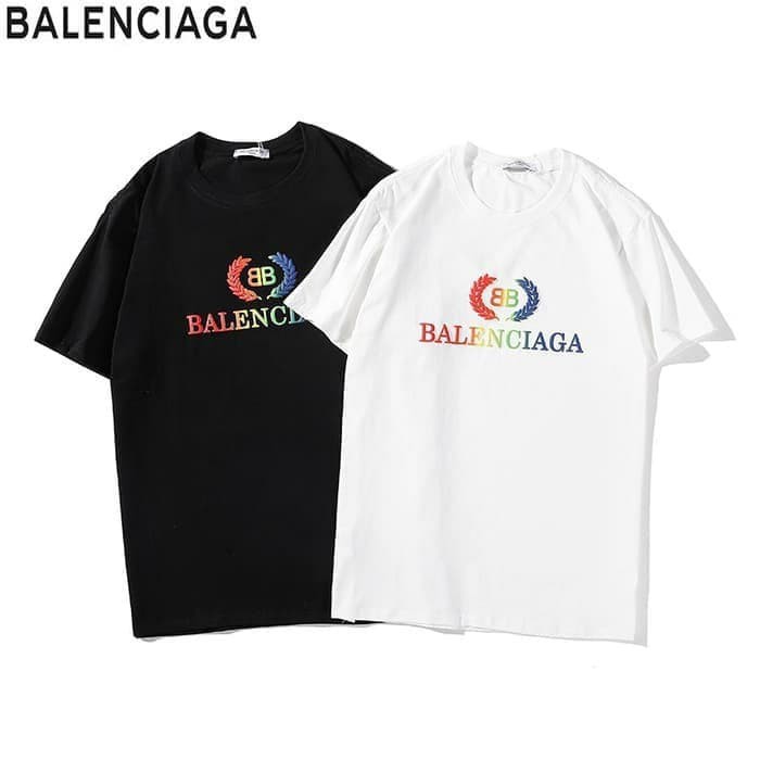 KAOS COMBED 30S BALENCIAGA LOGO PRINTING GRADASI BAJU TSHIRT HS-203