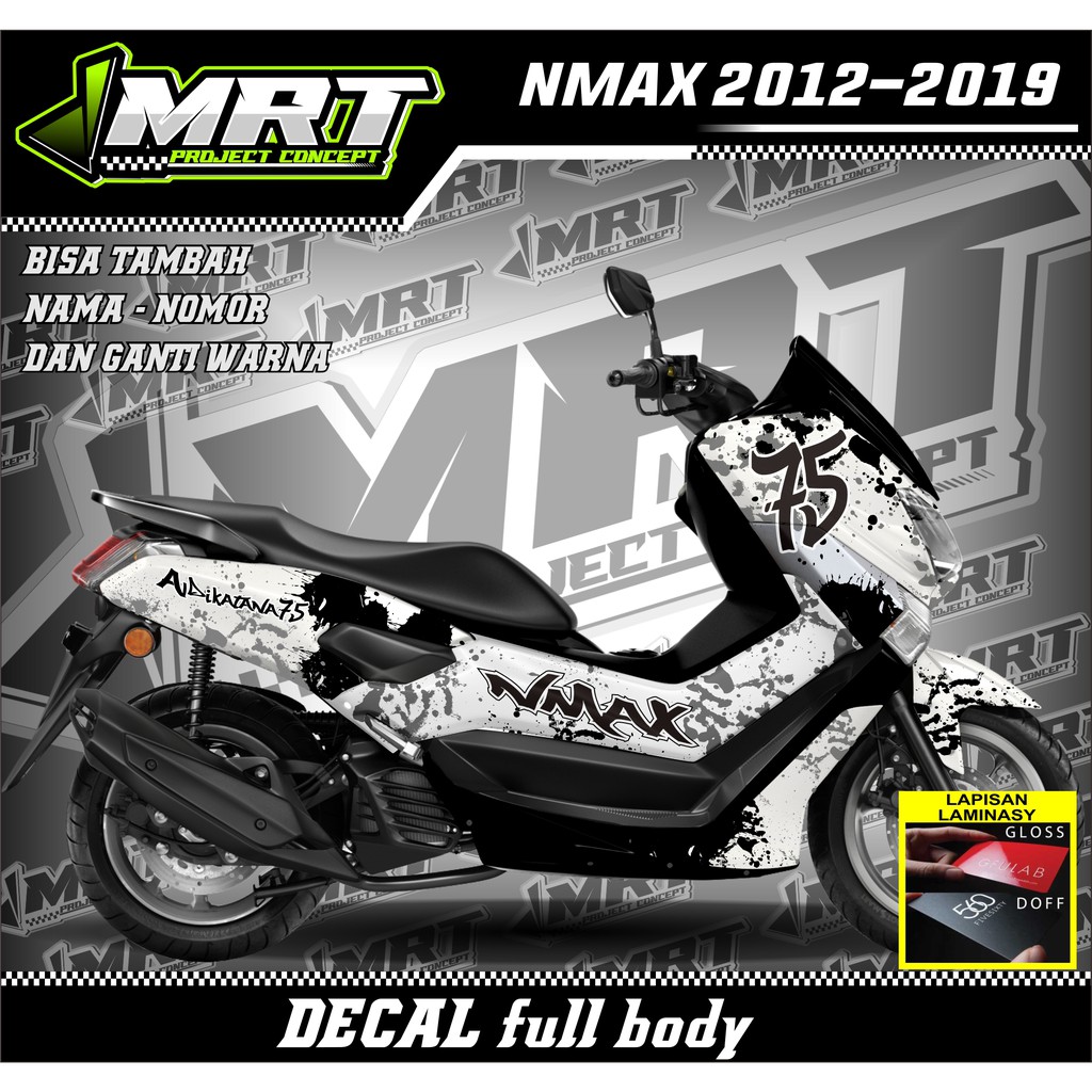 Decal Nmax Tahun 2012-2019 Full Body, Stiker Dekal Nmax 2012-2019 Full Body