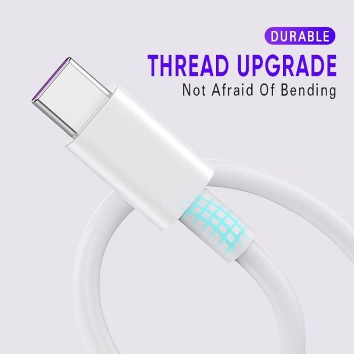 Kabel Data 5A Support Super Fast Charging Usb Type C - Micro Usb 2.0 V8 - Lightning For Charge