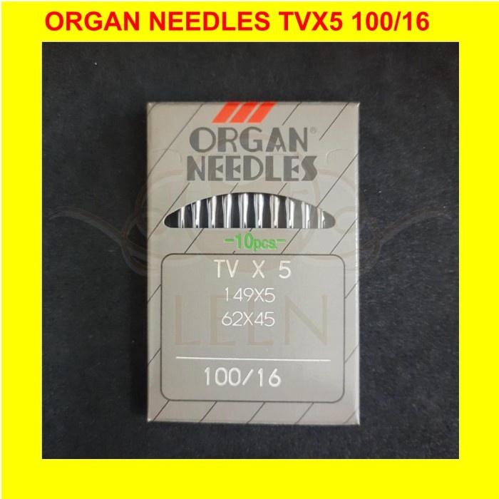 Jarum ORGAN TVx5 16 Make Up Japan Needles TV X 5 Mesin Mike Up LEEN