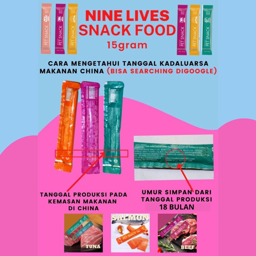 NINE LIVES Cat Snack Cat Treat Wet Food Jajan Snek Kucing FEZONE