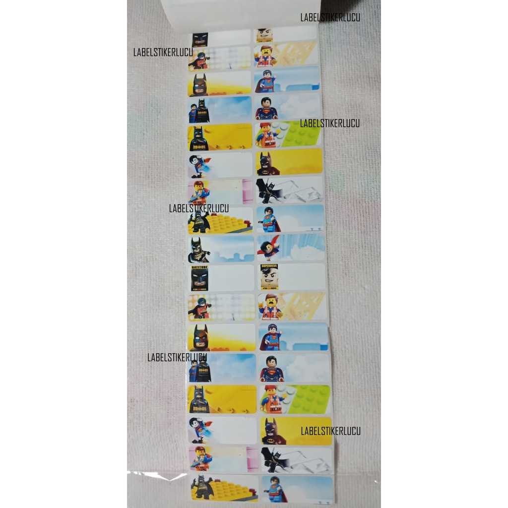 

Sticker Label Motif Lego (isi 42pcs) variasi gambar