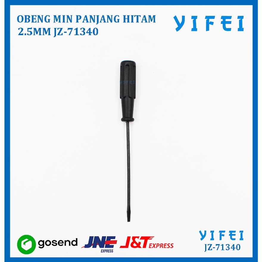 OBENG MIN PANJANG HITAM 2.5MM YIFEI-71340