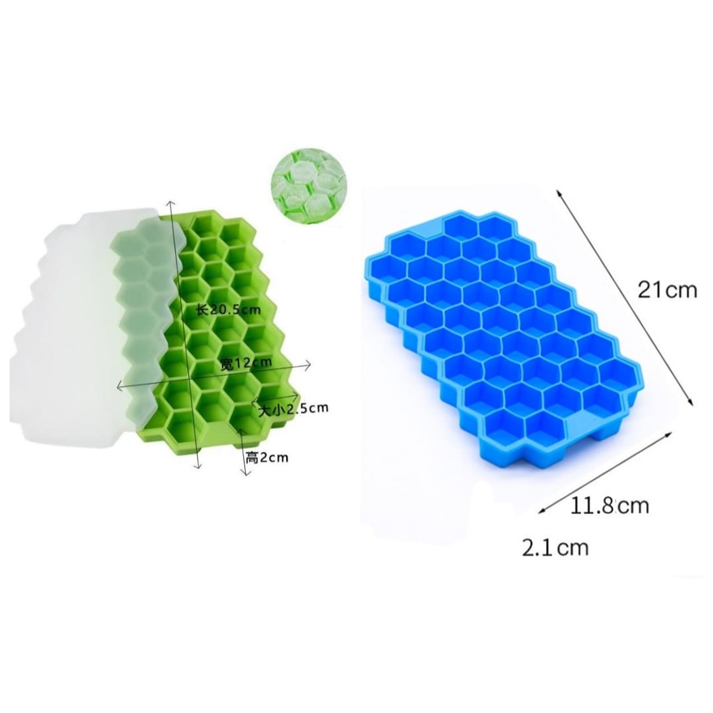 CETAKAN ES BATU PENCETAK SILIKON AGER KARET MURAH HONEYCOMB ICE CUBE LA066RD TRAY SILICONE TUTUP ORI