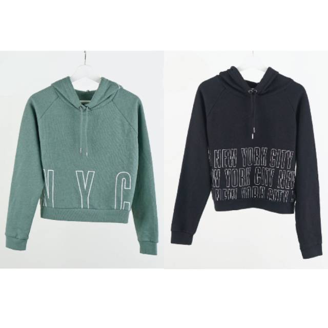 AEROPOSTALE ORIGINAL green and black outline nyc new york city letter pullover hoodie jacket jaket
